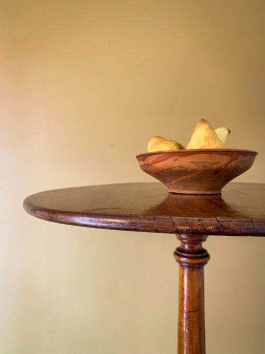 Georgian Yew-Wood Pedestal Table