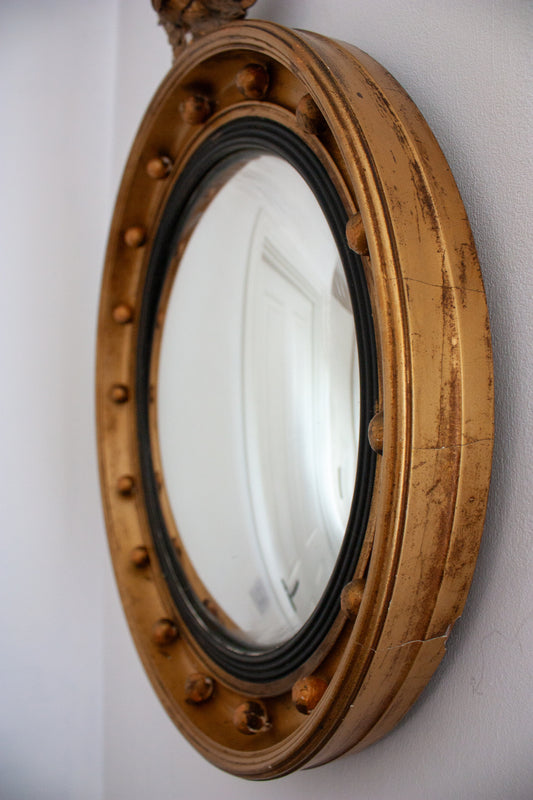 Regency Giltwood Convex Mirror